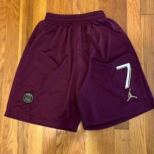 Paris Saint Germain Air Jordan shorts — Kylian Mbappe #7 size medium